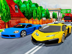 Car Racing In Fast Highway Traffic