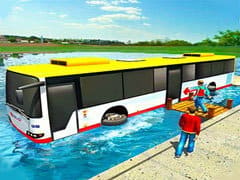 Floating Water Bus Racing Game 3D