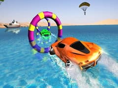 Floating Water Surfer Car Driving : Beach Racing